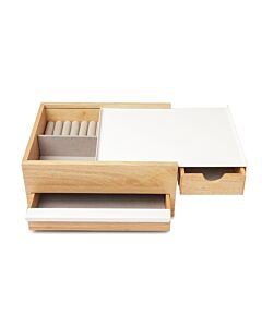 Umbra Stowit Jewellery Box White/Natural